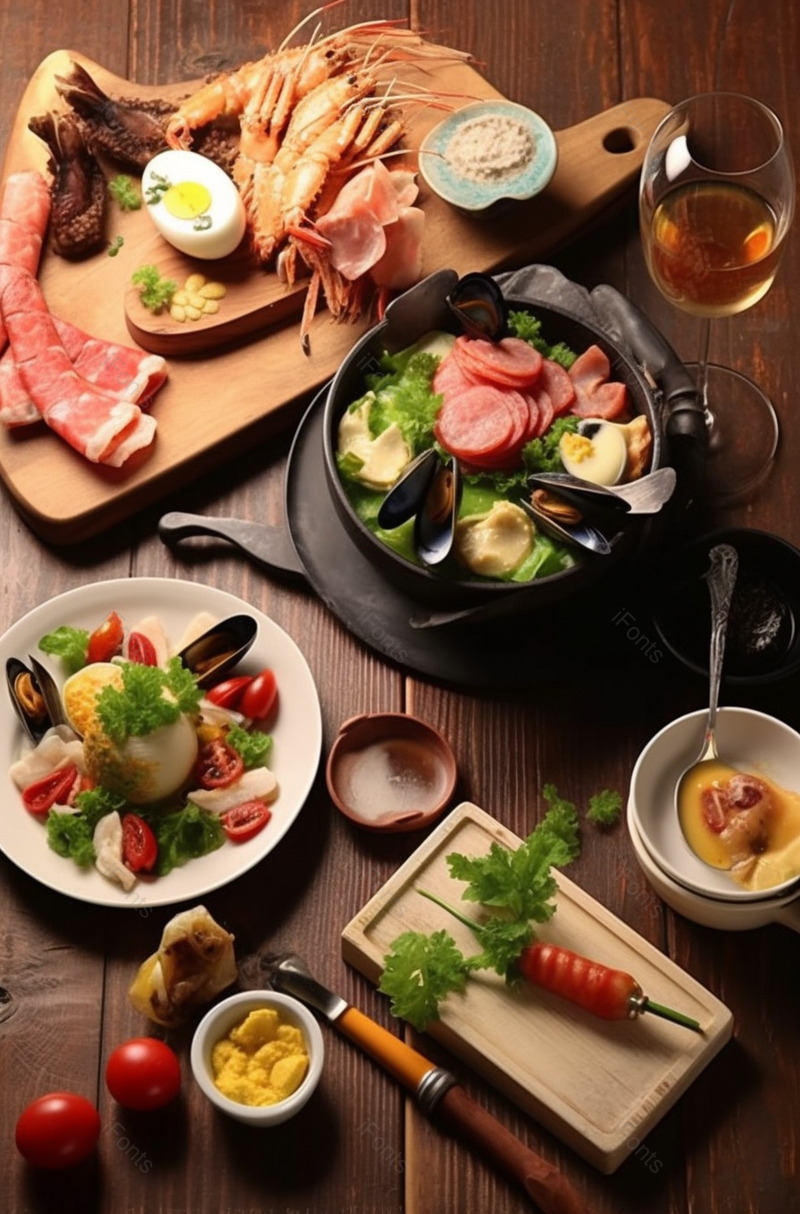 美味诱人牛肉海鲜拼盘自助摄影实拍,高清,摄影图,摄影图片,图片大全,摄影图免费下载
